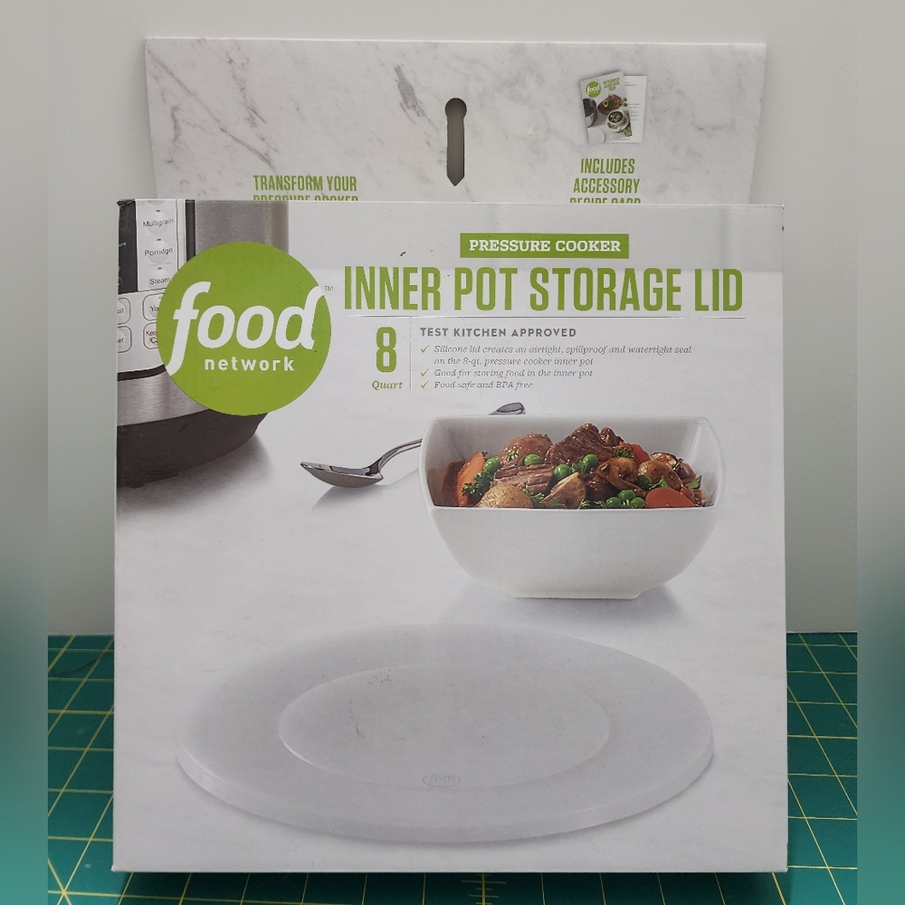 Food Network Inner Pot Storage Silicone Lid For 8 Quart Pressure Cooker NIB